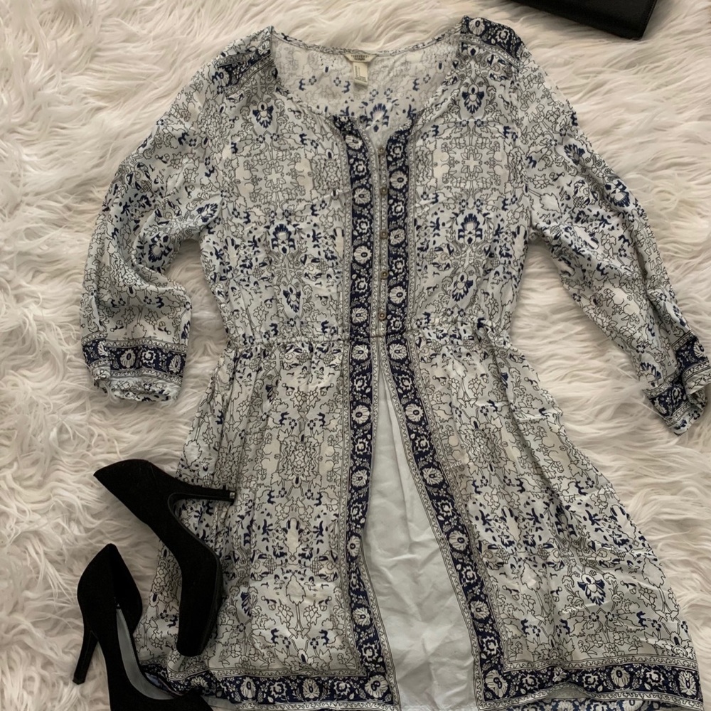 Forever 21 Blue & White Dress